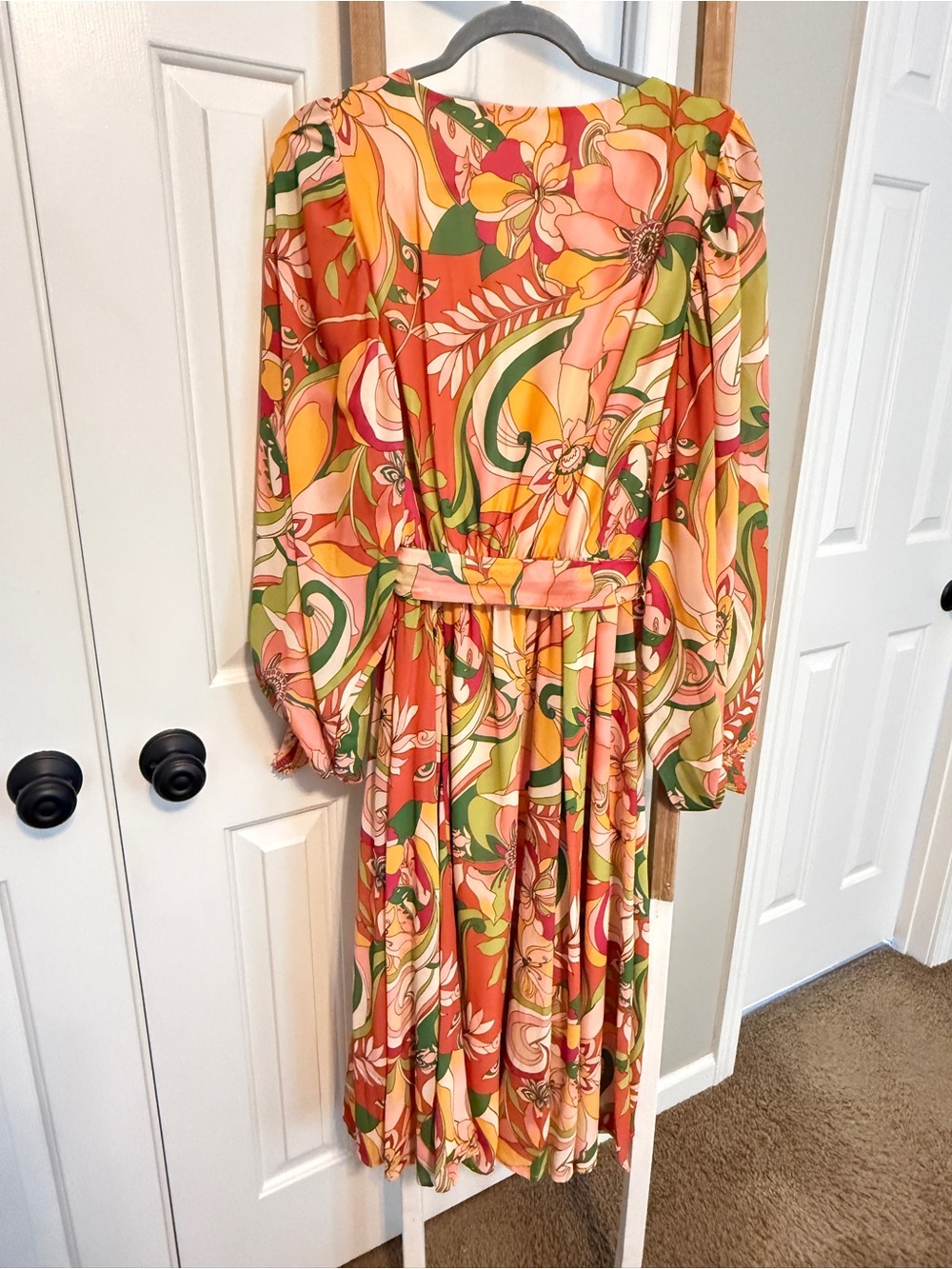 The Pants Store Retro Floral Wrap Maxi Dress